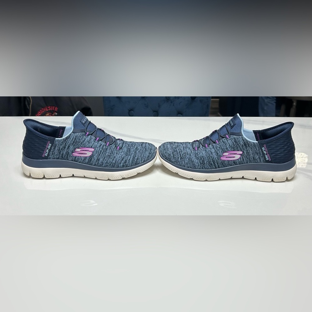 Skechers Blue and Purple Women's Slip-Ins Sneakers